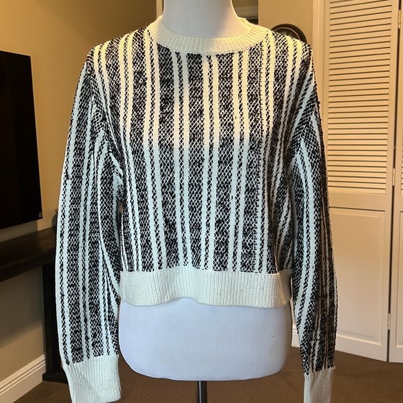 Beautiful, Public School black and white knit crop sweater - Picture 1 of 5